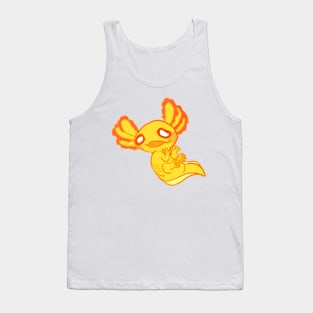 Gold albino axolotl mud puppy shirt Tank Top